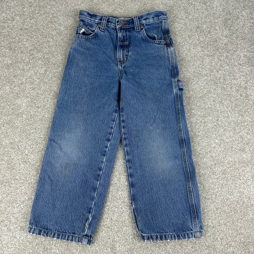 Vintage Carters Watch the Wear Boys 5 Blue Denim Carpenter Jeans Utility Skater